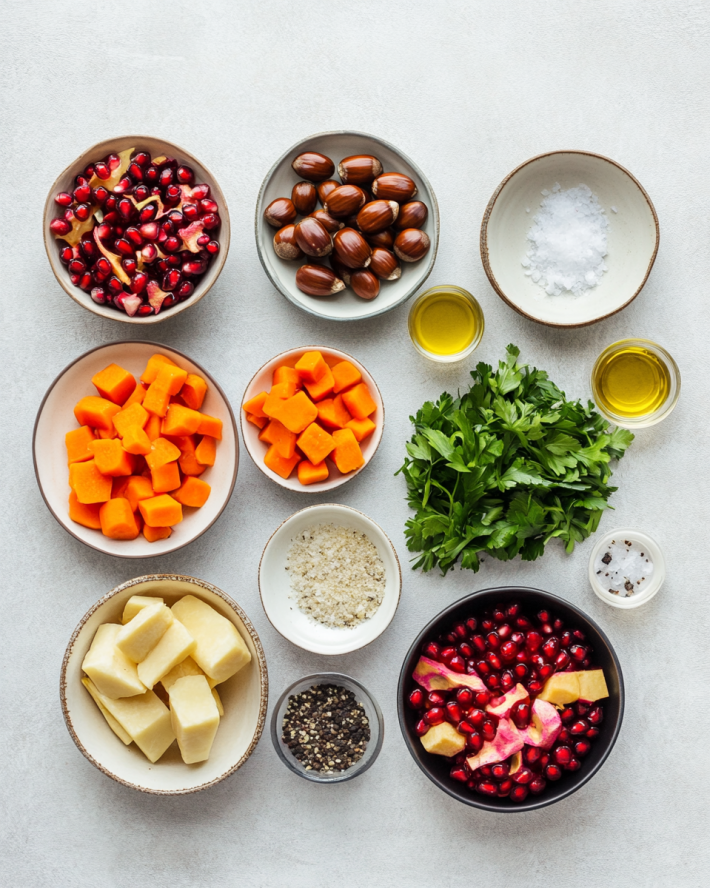 Autumn Chestnut and Pomegranate Salad Recipe
