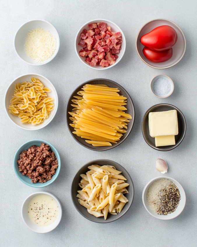 Bacon Cheeseburger Alfredo Pasta Recipe