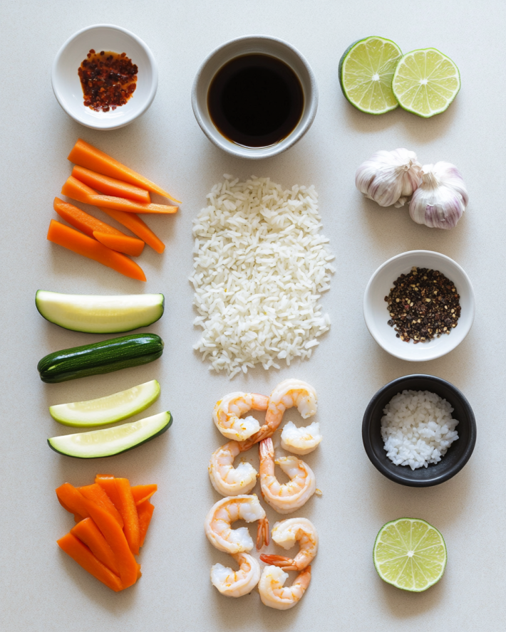 Spicy Shrimp & Vegetable Rice Bowl with Spicy Mayo Recipe