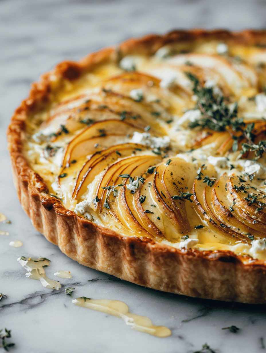 Festive Cheese and Pear Tart Recipe