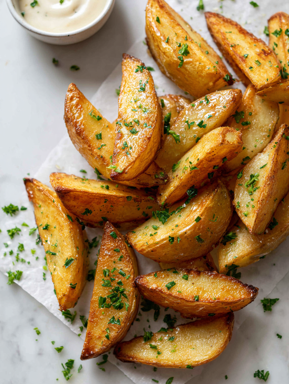 Fried Potato Wedges Recipe