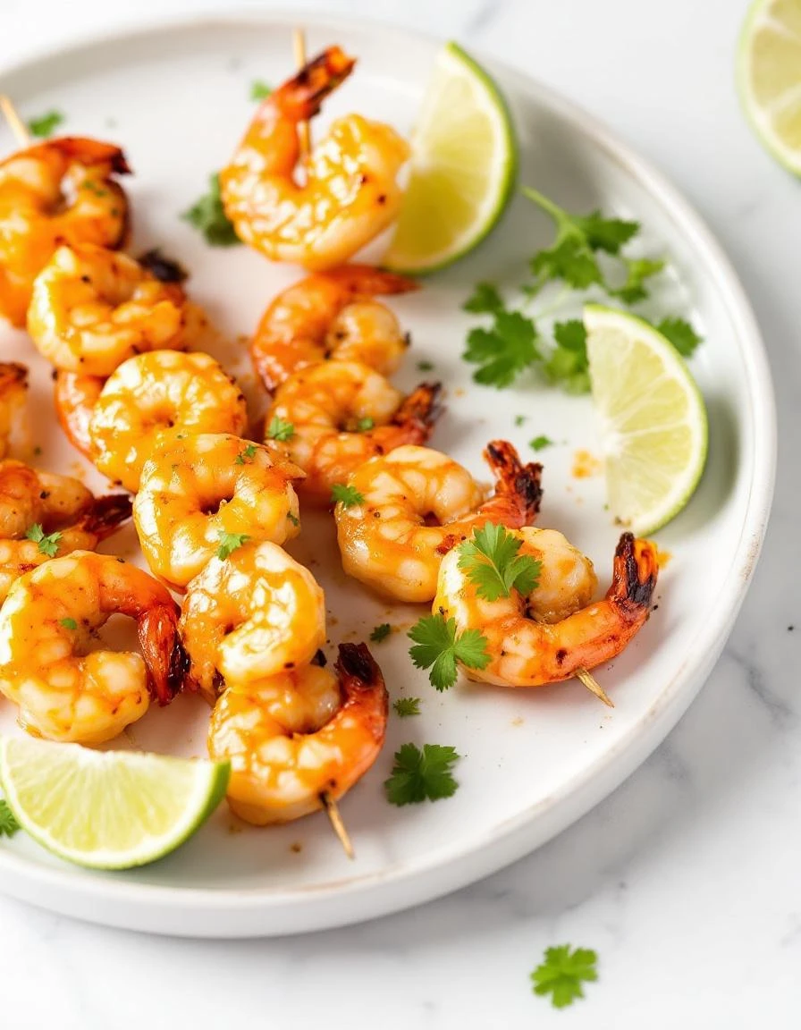 Honey Lime Shrimp Skewers