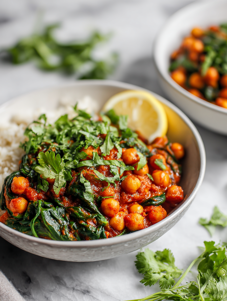 Spinach And Chickpea Curry Recipe